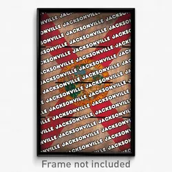Jacksonville Florida Poster (FL City Souvenir 11x17 Town Print)