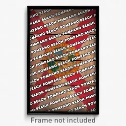 Pompano Beach Florida Poster (FL City Souvenir 11x17 Town Print)