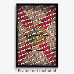 Boca Raton Florida Poster (FL City Souvenir 11x17 Town Print)