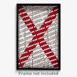 Redstone Arsenal Alabama Poster (AL City Souvenir 11x17 Town Print)