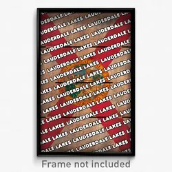 Lauderdale Lakes Florida Poster (FL City Souvenir 11x17 Town Print)
