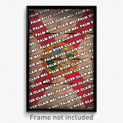 Palm River-Clair Mel Florida Poster (FL City Souvenir 11x17 Town Print)