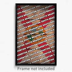 South Bradenton Florida Poster (FL City Souvenir 11x17 Town Print)