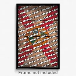 Coral Terrace Florida Poster (FL City Souvenir 11x17 Town Print)