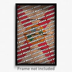 Jacksonville Beach Florida Poster (FL City Souvenir 11x17 Town Print)