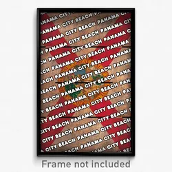 Panama City Beach Florida Poster (FL City Souvenir 11x17 Town Print)