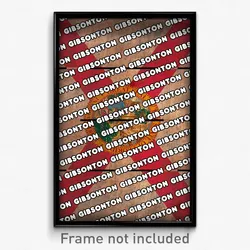 Gibsonton Florida Poster (FL City Souvenir 11x17 Town Print)