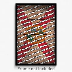 Miami Springs Florida Poster (FL City Souvenir 11x17 Town Print)
