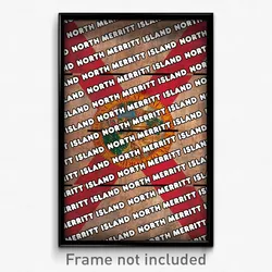 North Merritt Island Florida Poster (FL City Souvenir 11x17 Town Print)