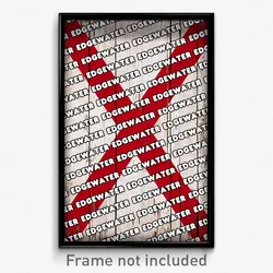 Edgewater Alabama Poster (AL City Souvenir 11x17 Town Print)