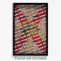 West Miami Florida Poster (FL City Souvenir 11x17 Town Print)