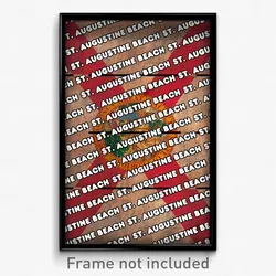 St. Augustine Beach Florida Poster (FL City Souvenir 11x17 Town Print)