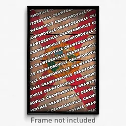 Crawfordville Florida Poster (FL City Souvenir 11x17 Town Print)