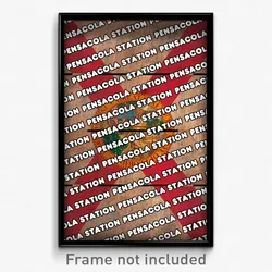 Pensacola Station Florida Poster (FL City Souvenir 11x17 Town Print)