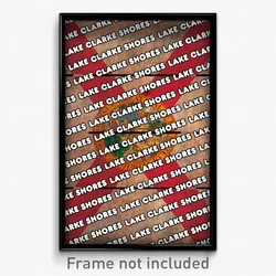 Lake Clarke Shores Florida Poster (FL City Souvenir 11x17 Town Print)