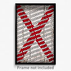 Brantleyville Alabama Poster (AL City Souvenir 11x17 Town Print)