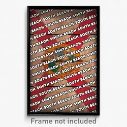 South Beach Florida Poster (FL City Souvenir 11x17 Town Print)