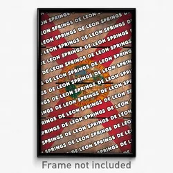 De Leon Springs Florida Poster (FL City Souvenir 11x17 Town Print)