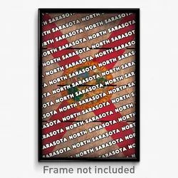 North Sarasota Florida Poster (FL City Souvenir 11x17 Town Print)