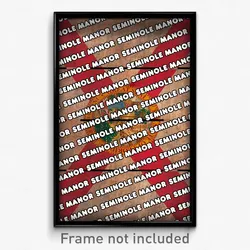 Seminole Manor Florida Poster (FL City Souvenir 11x17 Town Print)