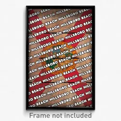 Hillsboro Beach Florida Poster (FL City Souvenir 11x17 Town Print)