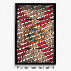 Manatee Road Florida Poster (FL City Souvenir 11x17 Town Print)