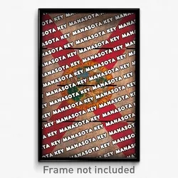 Manasota Key Florida Poster (FL City Souvenir 11x17 Town Print)