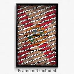 Hillsboro Pines Florida Poster (FL City Souvenir 11x17 Town Print)