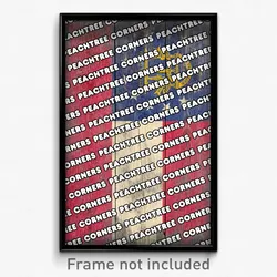 Peachtree Corners Georgia Poster (GA City Souvenir 11x17 Town Print)