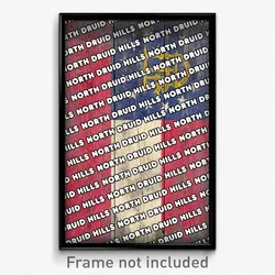 North Druid Hills Georgia Poster (GA City Souvenir 11x17 Town Print)