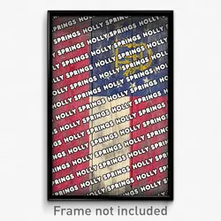 Holly Springs Georgia Poster (GA City Souvenir 11x17 Town Print)