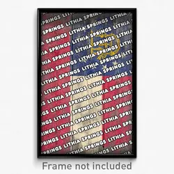 Lithia Springs Georgia Poster (GA City Souvenir 11x17 Town Print)