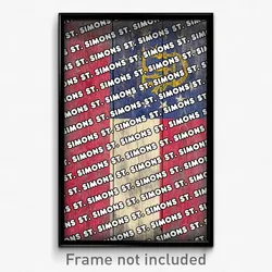 St. Simons Georgia Poster (GA City Souvenir 11x17 Town Print)