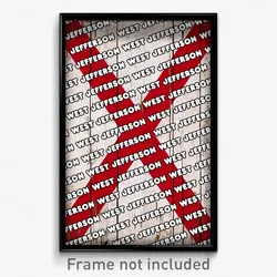 West Jefferson Alabama Poster (AL City Souvenir 11x17 Town Print)