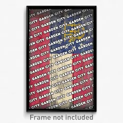Garden City Georgia Poster (GA City Souvenir 11x17 Town Print)