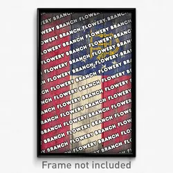 Flowery Branch Georgia Poster (GA City Souvenir 11x17 Town Print)