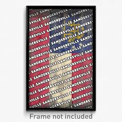 Sandersville Georgia Poster (GA City Souvenir 11x17 Town Print)