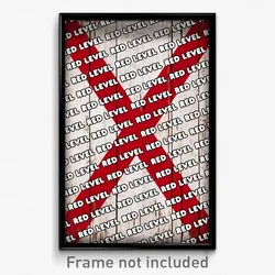 Red Level Alabama Poster (AL City Souvenir 11x17 Town Print)