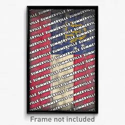 Summerville Georgia Poster (GA City Souvenir 11x17 Town Print)