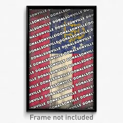 Donalsonville Georgia Poster (GA City Souvenir 11x17 Town Print)