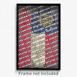 Lakeview Estates Georgia Poster (GA City Souvenir 11x17 Town Print)
