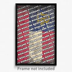 Richland Georgia Poster (GA City Souvenir 11x17 Town Print)