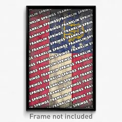 Franklin Springs Georgia Poster (GA City Souvenir 11x17 Town Print)