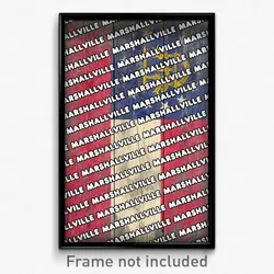Marshallville Georgia Poster (GA City Souvenir 11x17 Town Print)