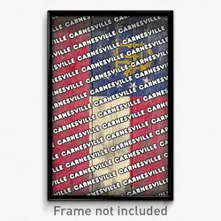 Carnesville Georgia Poster (GA City Souvenir 11x17 Town Print)