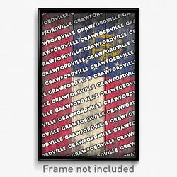 Crawfordville Georgia Poster (GA City Souvenir 11x17 Town Print)
