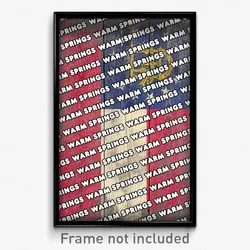 Warm Springs Georgia Poster (GA City Souvenir 11x17 Town Print)