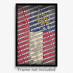 Bowersville Georgia Poster (GA City Souvenir 11x17 Town Print)