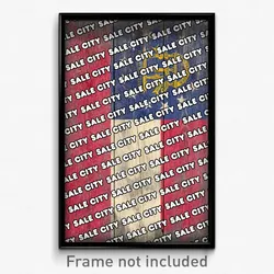 Sale City Georgia Poster (GA City Souvenir 11x17 Town Print)