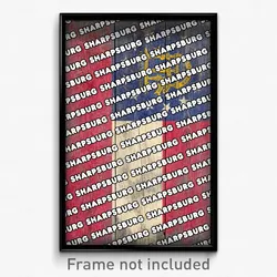 Sharpsburg Georgia Poster (GA City Souvenir 11x17 Town Print)